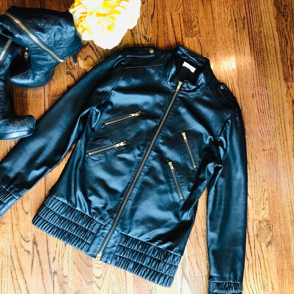 STYLE PORTFOLIO Black Leather Jacket